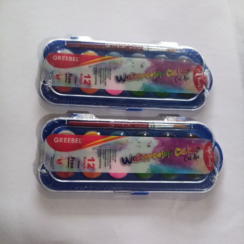 

Greebel Watercolour Cake 12c/Cat Air Greebel 12Warna