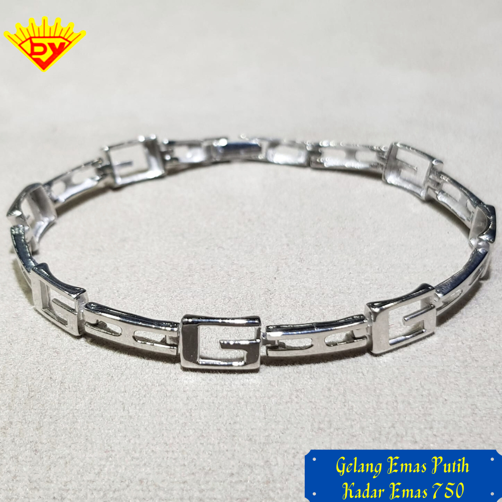 Gelang Rantai Emas Putih Baru Kadar Emas 750