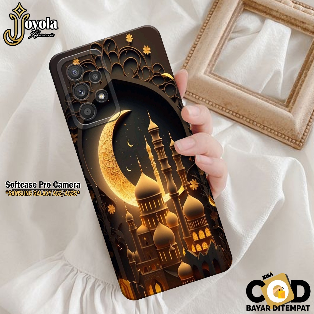 JOYOLA Case Samsung Galaxy A52/A52S Fashion Case Masjid Softcase Samsung Galaxy A52/A52S Pro Camera 