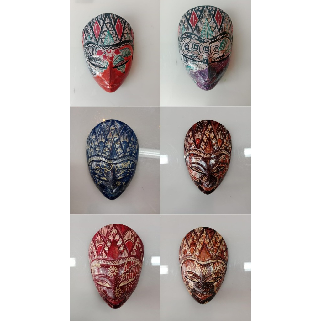 TOPENG BATIK KAYU - TOPENG MERAK PANJI - HOME DECOR - HIASAN DINDING-BATIK MASKS PANJI