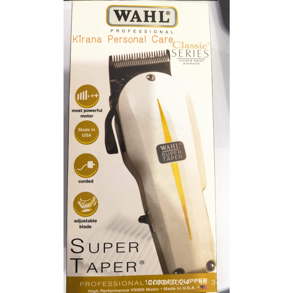 Clipper Mesin Cukur Rambut dengan Kabel, WAHL Super Taper