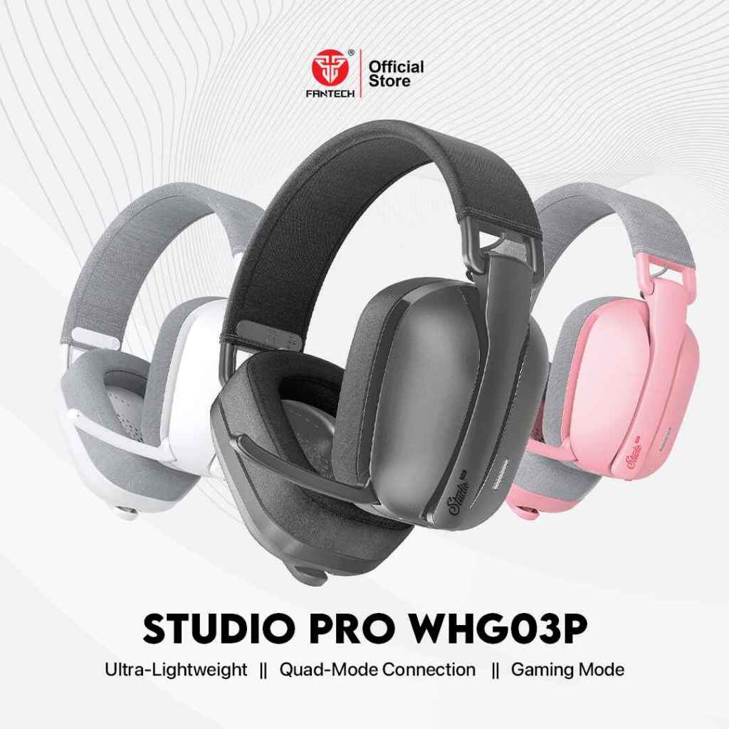 Headset Fantech WHG03 PRO GAMING STUDIO WIRELESS WHITE