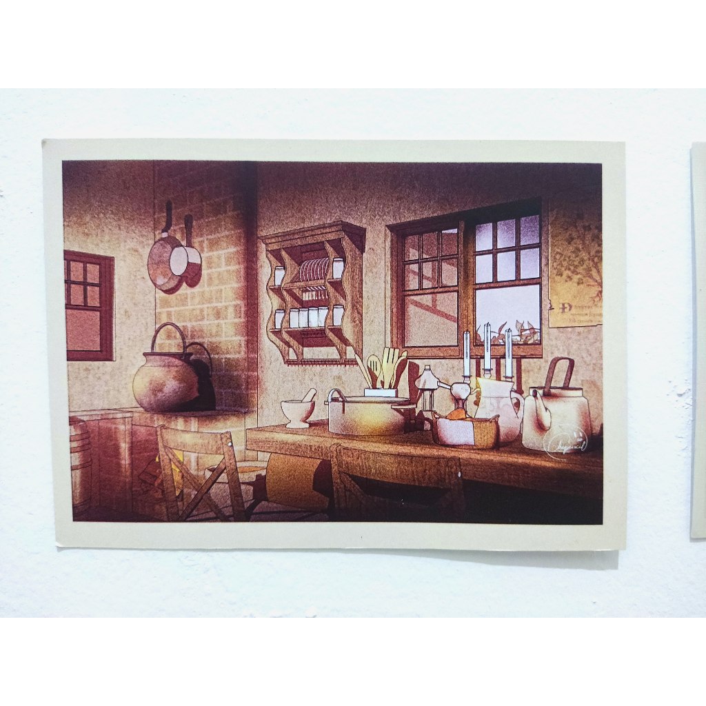 

Vintage Kitchen Bckground ArtPostcard