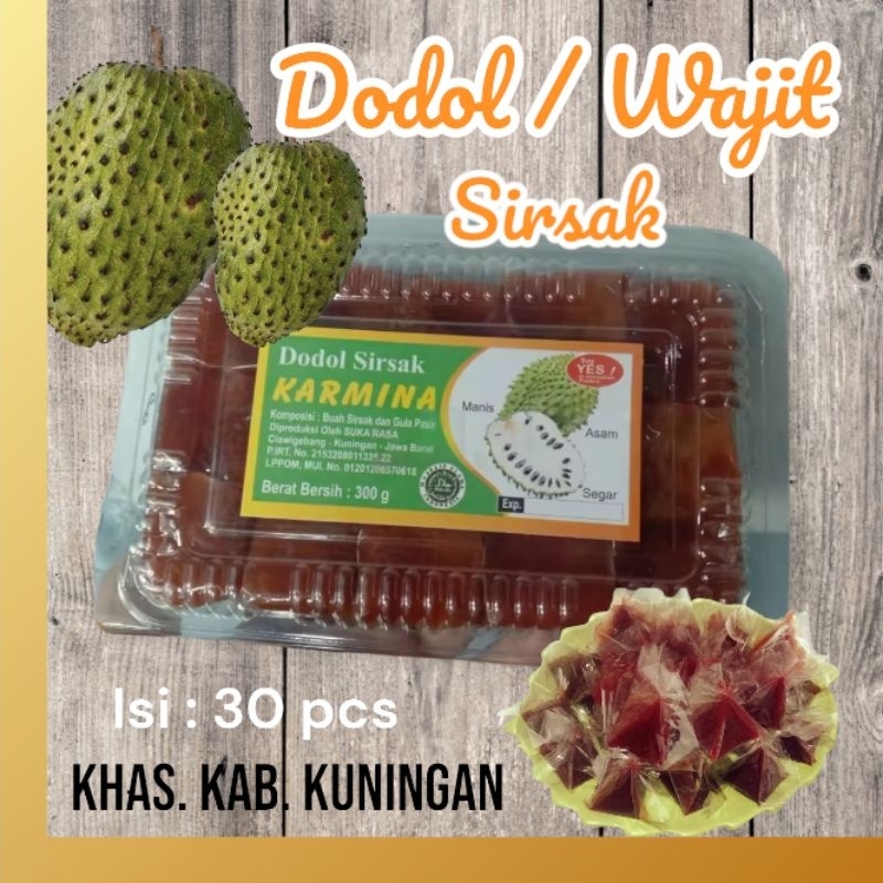 

Wajit / Dodol / Jenang Sirsak isi 30 pcs khas kab. Kuningan / manis, asem dan enak