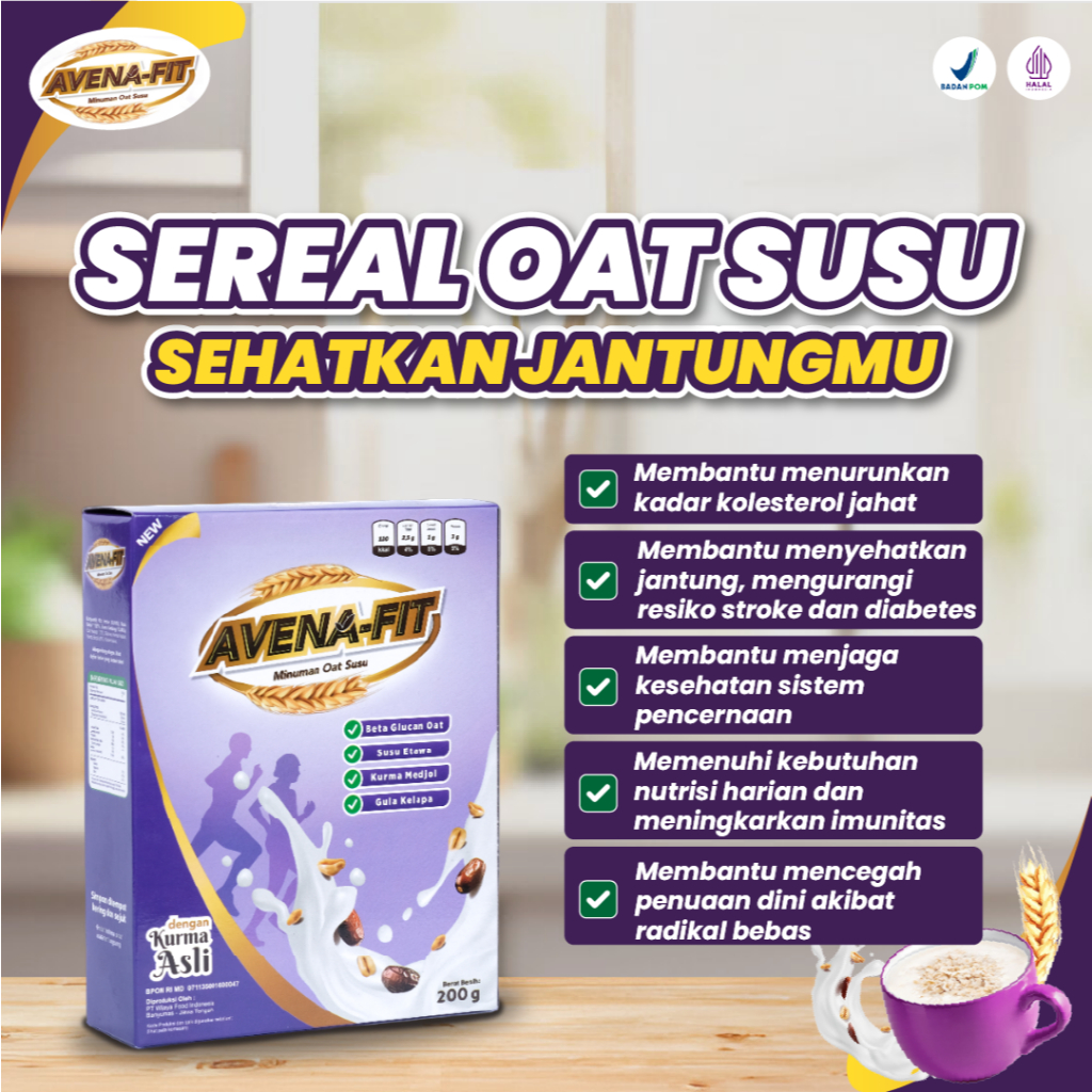 

AVENA FIT SEREAL OATS SUSU SEHATKAN JANTUNGMU - PAKET 2 BOX
