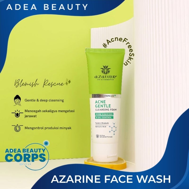 [ADEA] AZARINE - Face Wash Acne Gentle & Deep Cleansing Foam 60gr - FACIAL FOAM ACNE AZARINE