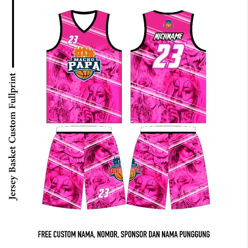 JERSEY BASKET CUSTOM FREE DESIGN FULL PRINTING