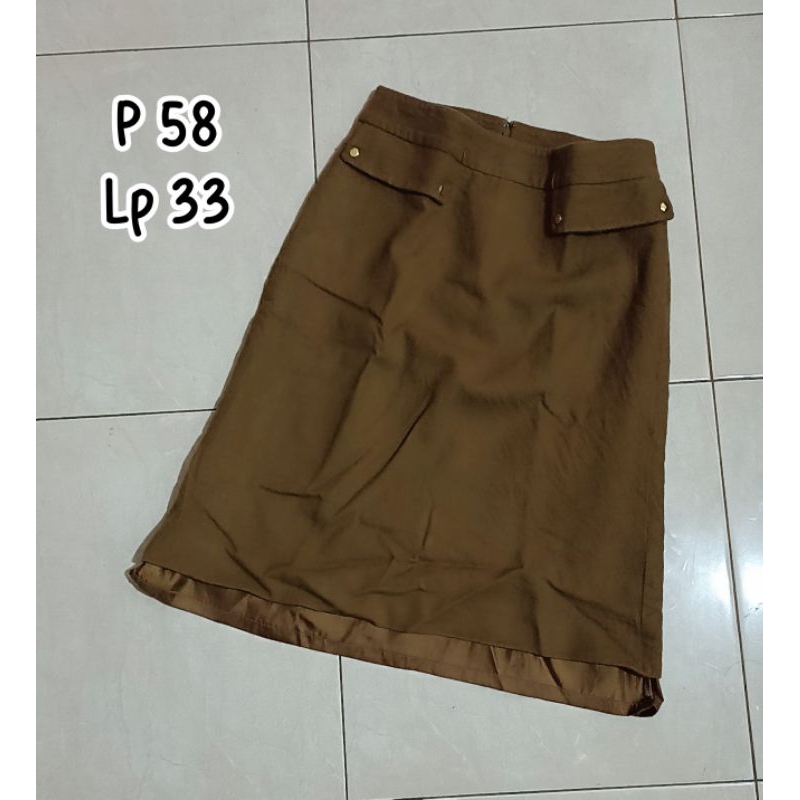 [PL] - rok coklat wanita bawahan jalan santai formal anak tanggung remaja abg perempuan suede bludru
