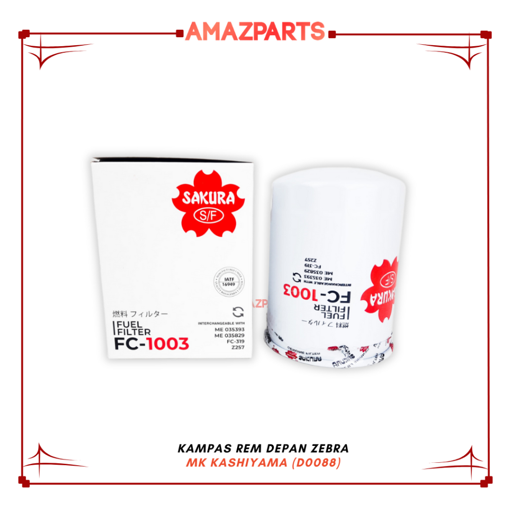 FUEL FILTER SOLAR ATAS FUSO FIGHTER 190PS / PS100 / PS125 CANTER ME035393 FC-1003 SAKURA