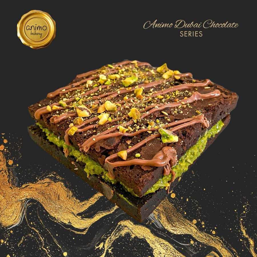 

Animo Dubai Chocolate Pistachio Brownies