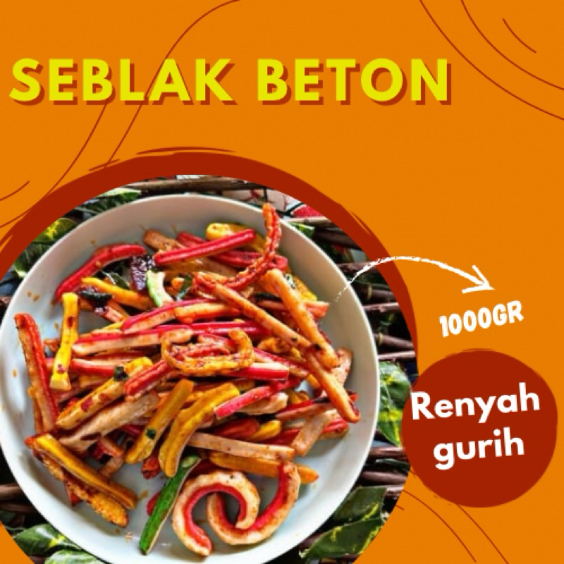 

Kerupuk Beton kemasan 500gr/ Seblak beton Chili oil pedas