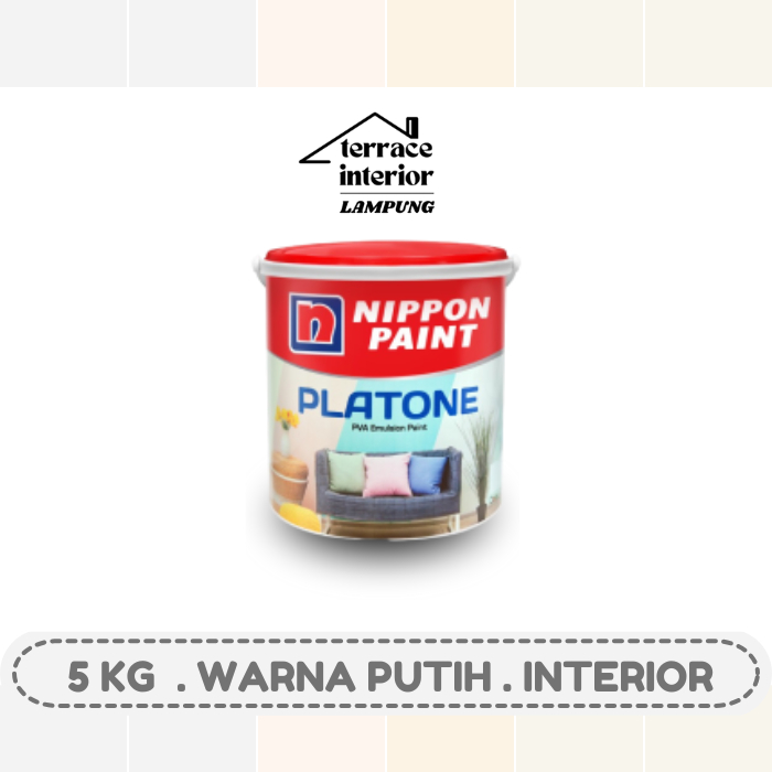 Cat Tembok Interior Nippon Paint Platone Warna Putih 5 KG