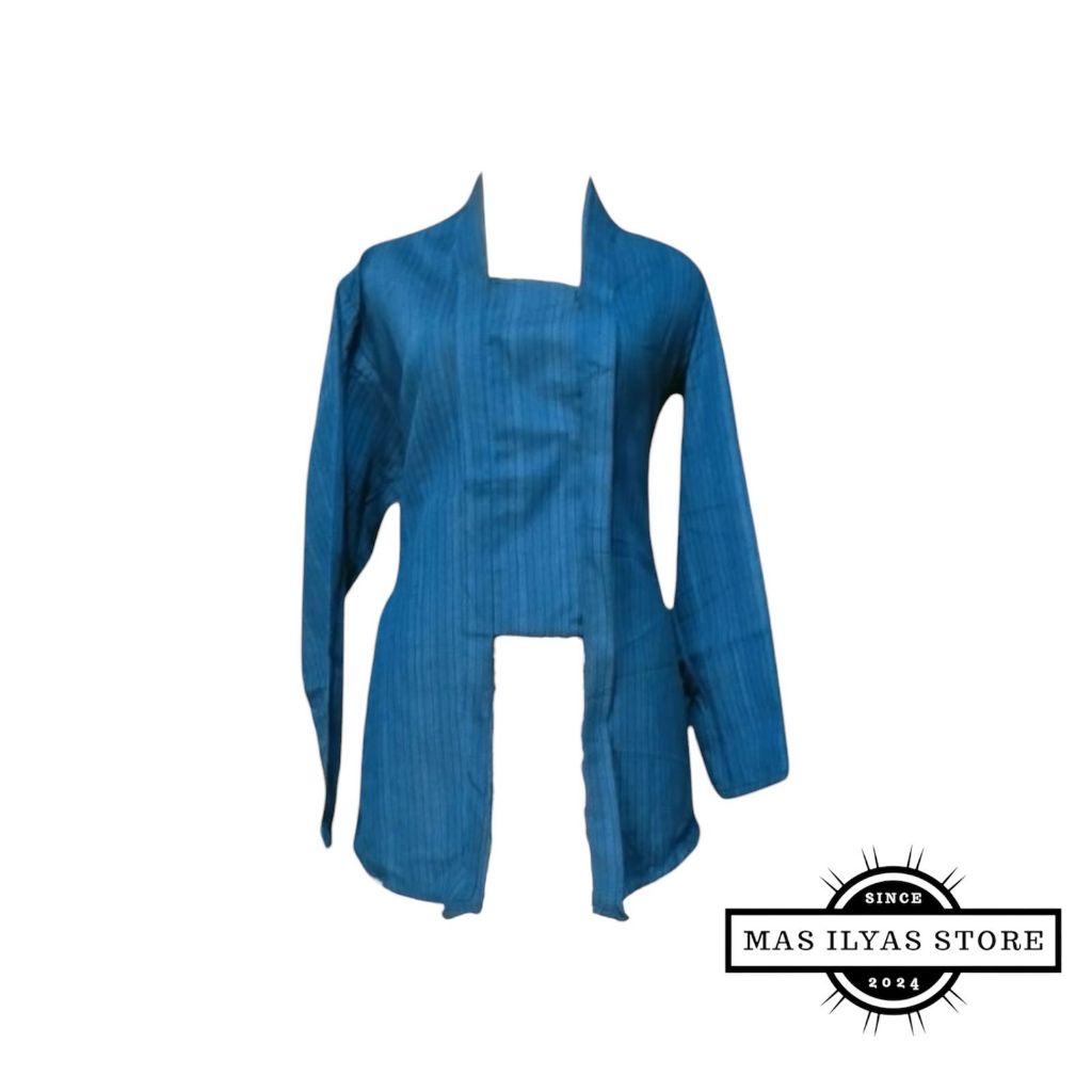 Baju Lurik Wanita Biru/Kebaya Lurik Biru Wanita Dewasa