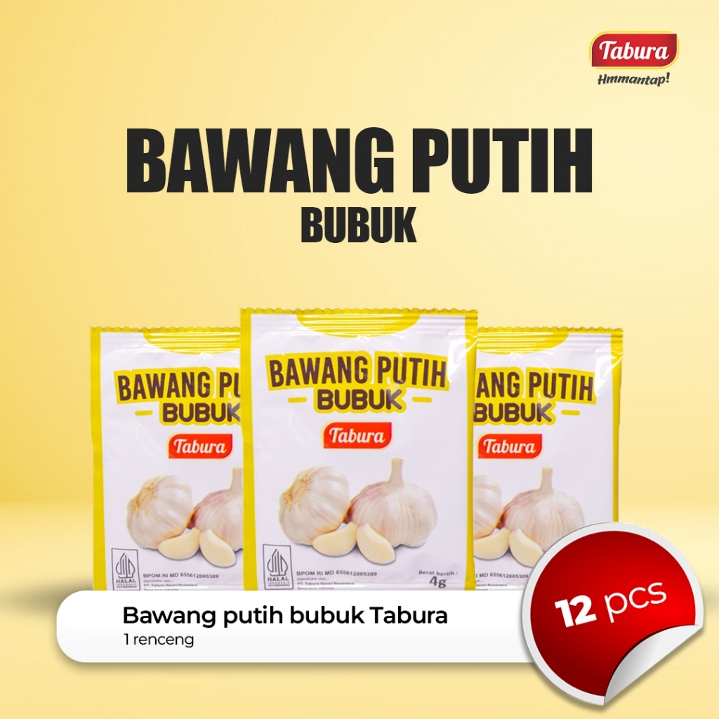 

TABURA - Bawang Putih Bubuk - 4 Gram x 12 Pcs