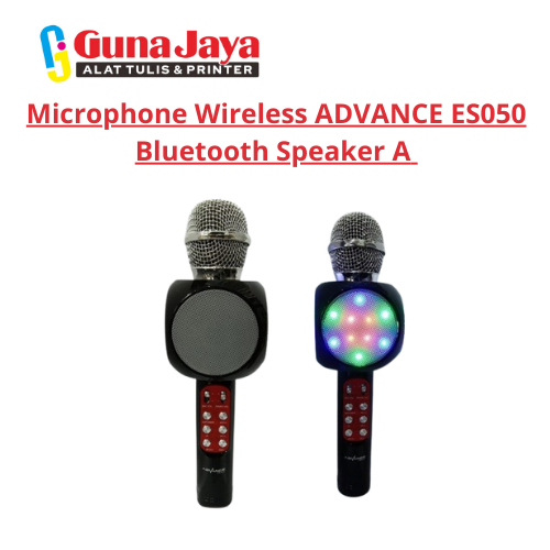 Microphone Wireless ADVANCE ES050 Bluetooth Speaker A - Mic  dan Speaker Bluetooth untuk Karaoke