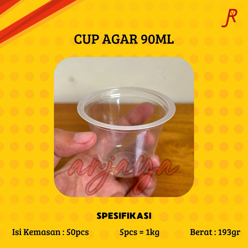 [ISI 50 PCS] CUP AGAR UKURAN 90ML // CUP JELLY // GELAS CUP KECIL // GELAS CUP JELLY MURAH // GELAS 