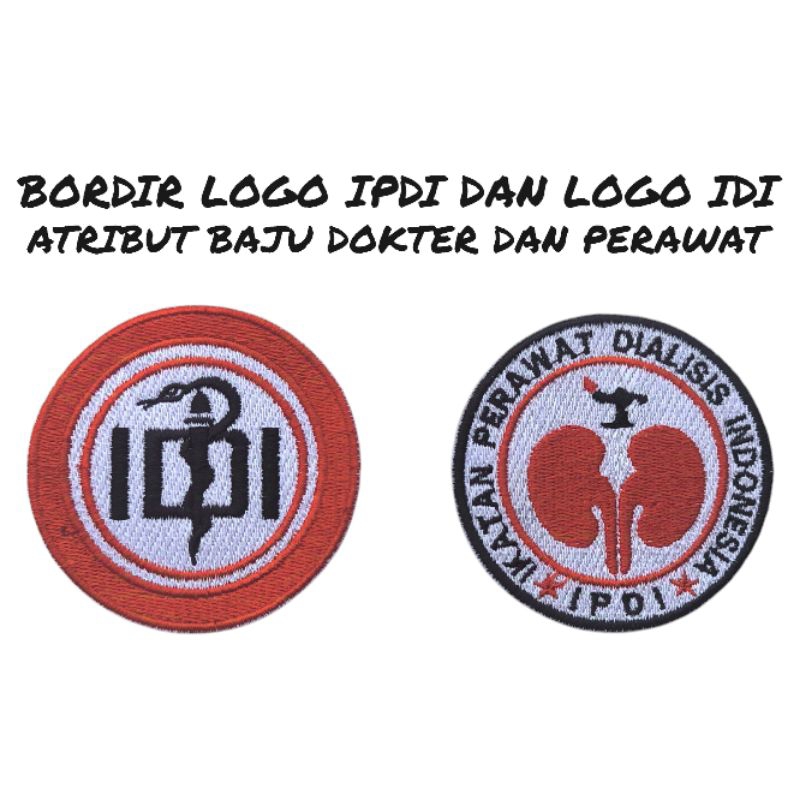 BORDIR LOGO IDI DAN LOGO IPDI