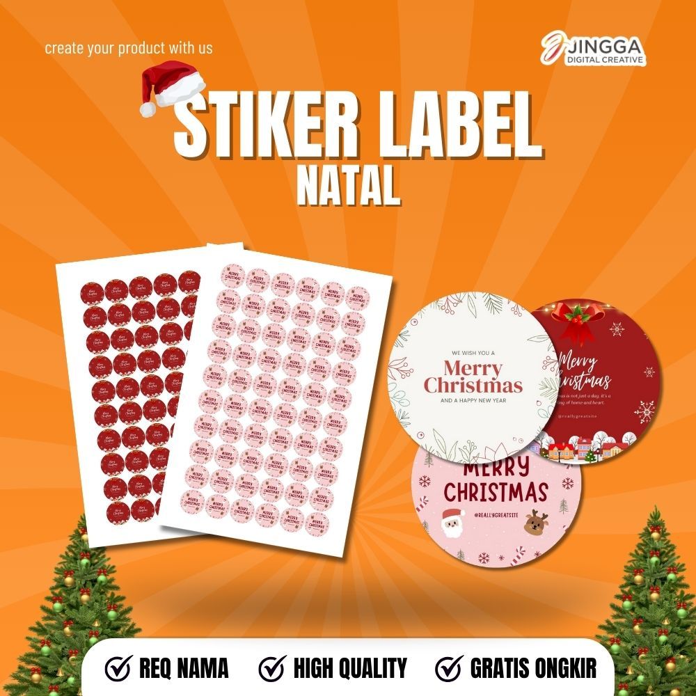 

[ISI 60 PCS] Sticker Label Natal | Stiker Gift Natal | Stiker Natal | Natal Stiker