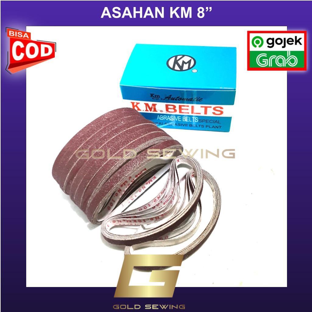 ORI Asahan Pisau Abrasive Belts KM 5 6 8 10 12 Inch KM Belts Asahan Mesin Potong Bahan Kain