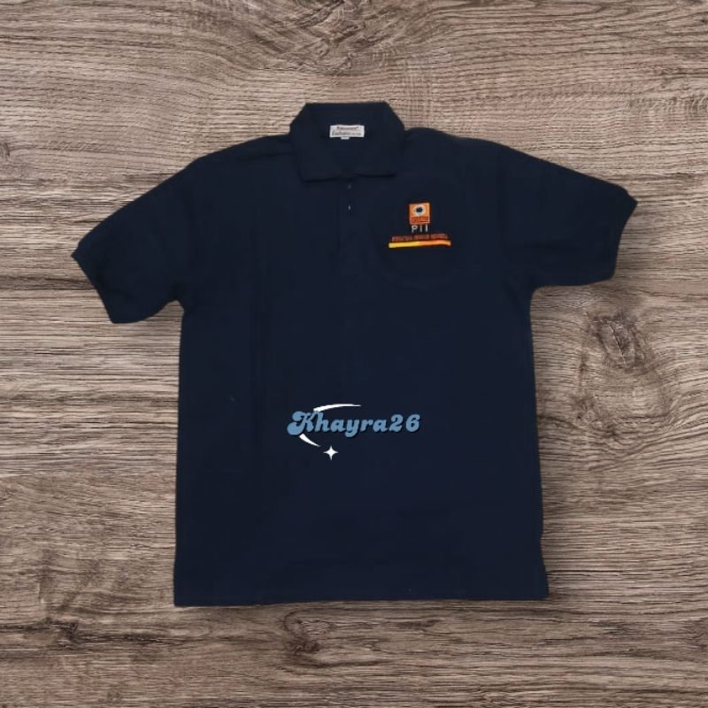 kaos lakos PII navy lengan pendek kaos polo PII