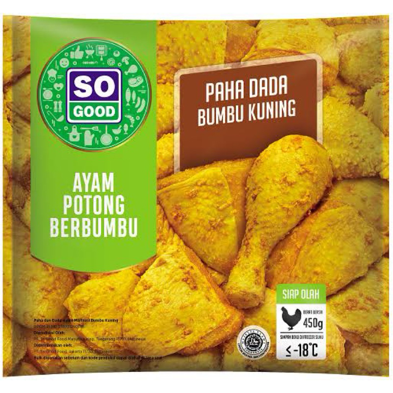 

SO GOOD ayam potong berbumbu Paha Dada Bumbu Kuning