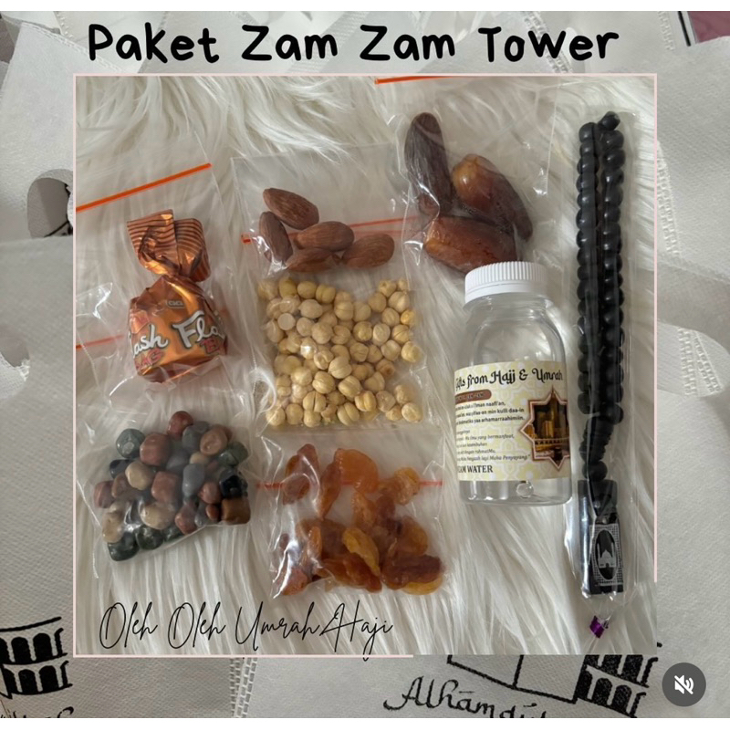 

Oleh Oleh Umrah/Haji Paket Zam Zam Tower Isi 8 item Jumlah 20 pack