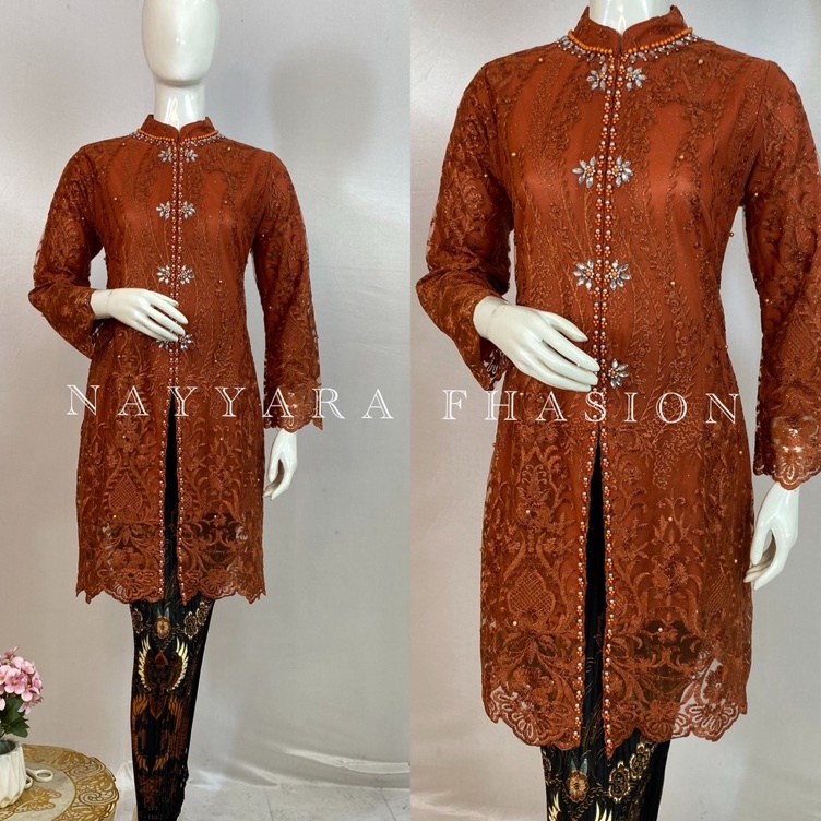 KODE N83X Kebaya Modern  Kebaya Tunik  Setelan Kebaya Brokat  Kebaya Brokat  Kebaya Encim  Tunik Bru