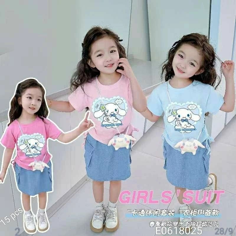 set rok cargo anak / set rok cargo / setelan rok anak