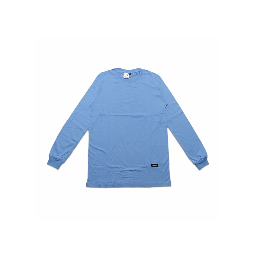 Gilapolos Kaos Katun Combed Panjang Basic Biru Langit