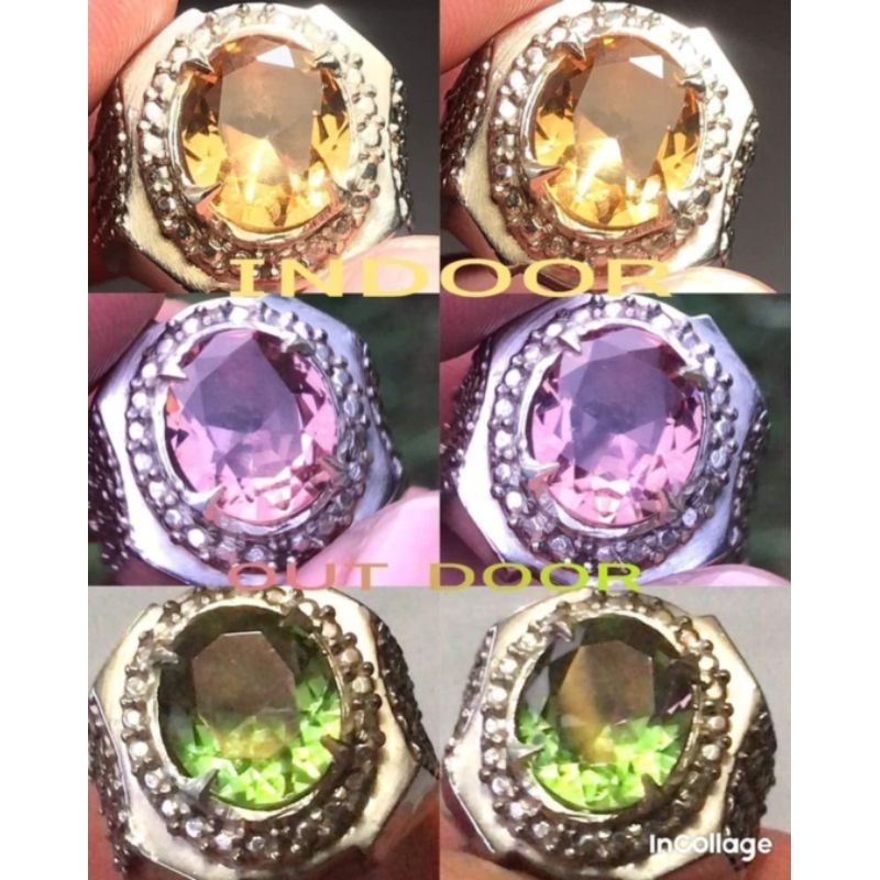 PERMATA ZULTANITE TURKEY LUSTER WARNA BERUBAH UBAH SESUAI SICLUS CUACA OVAL BRILLIAN MIXED CUT KRIST