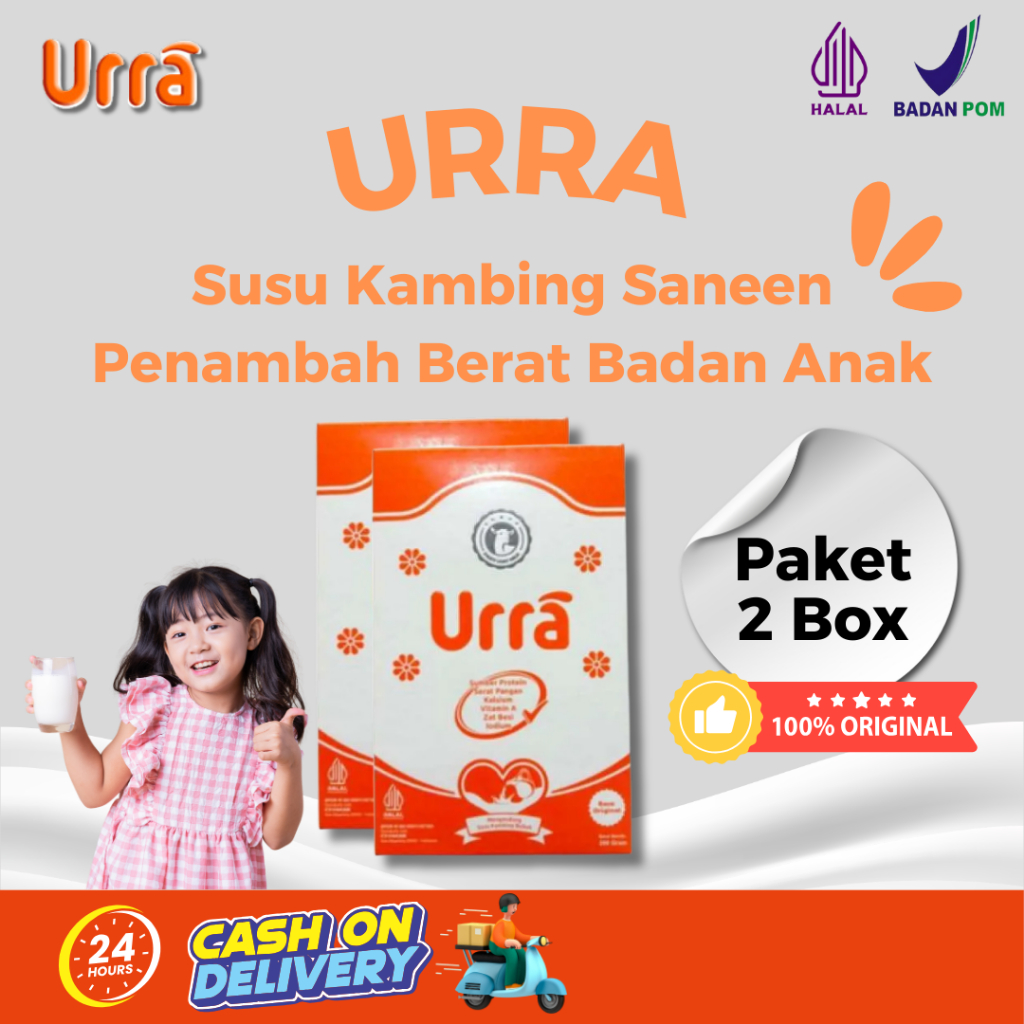 

URRA Susu Kambing Saneen Original Paket 2 Box - Susu Penambah Berat Badan Anak