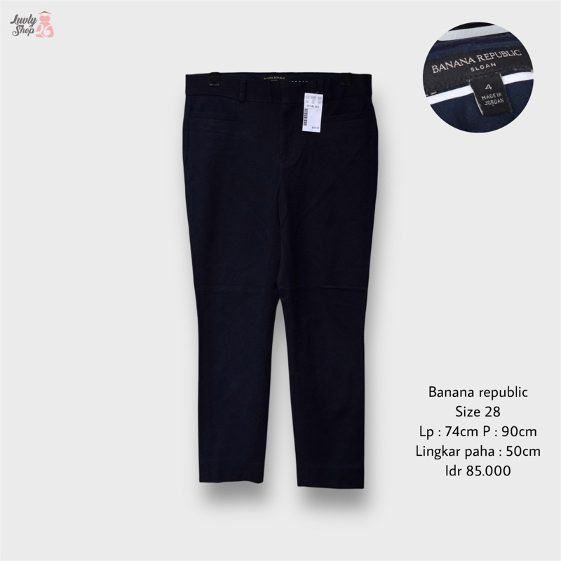 banana republic celana kantor navy