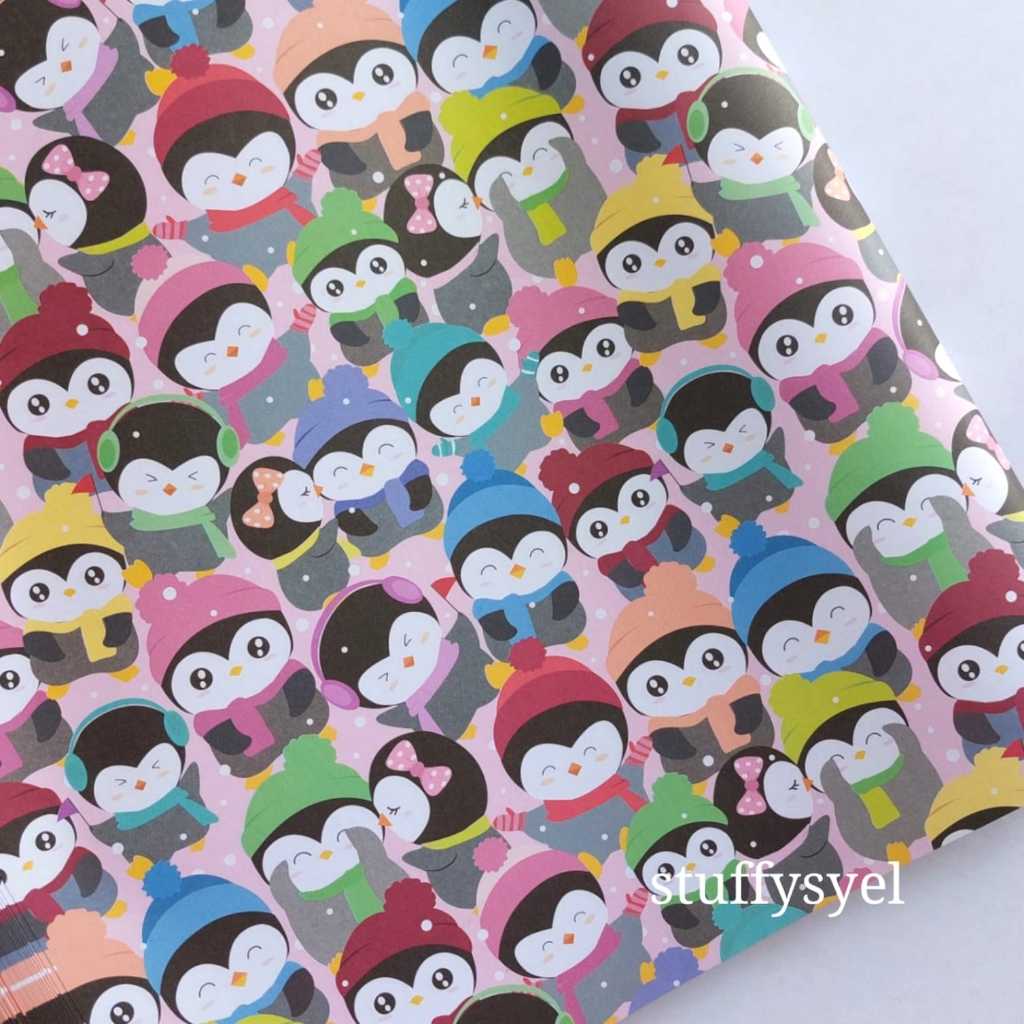 

Kertas Kado PENGUIN Kertas Packaging Hadiah Gift Wrap Sansan Wawa