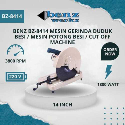 BENZ WERKZ BZ-8414 / Mesin Potong Besi 14 Inch BENZ - Cut Off BENZ BZ-8414