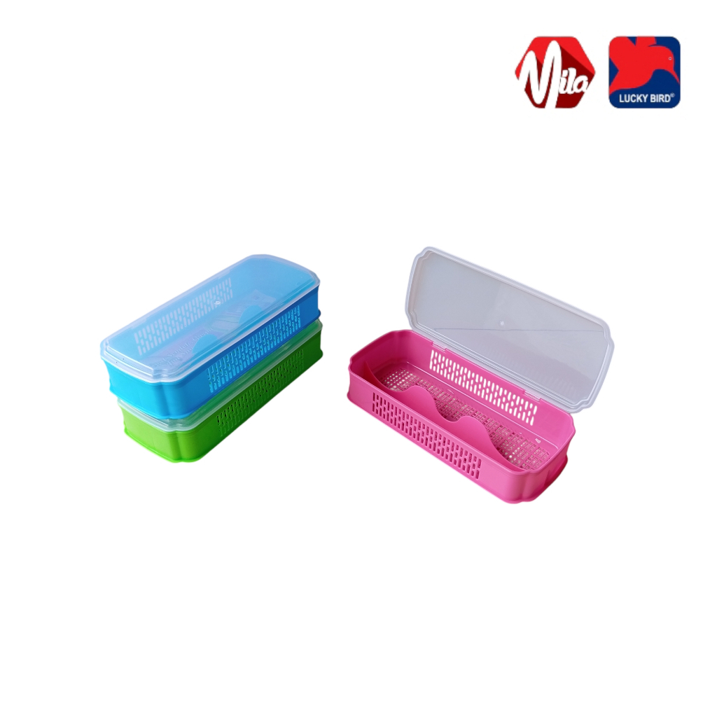 Tempat Sendok & Garpu LUCKY BIRD Bahan Plastik Food Grade Anti Pecah