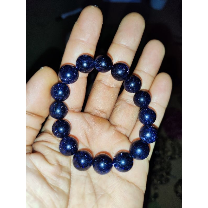 gelang batu pasir emas biru