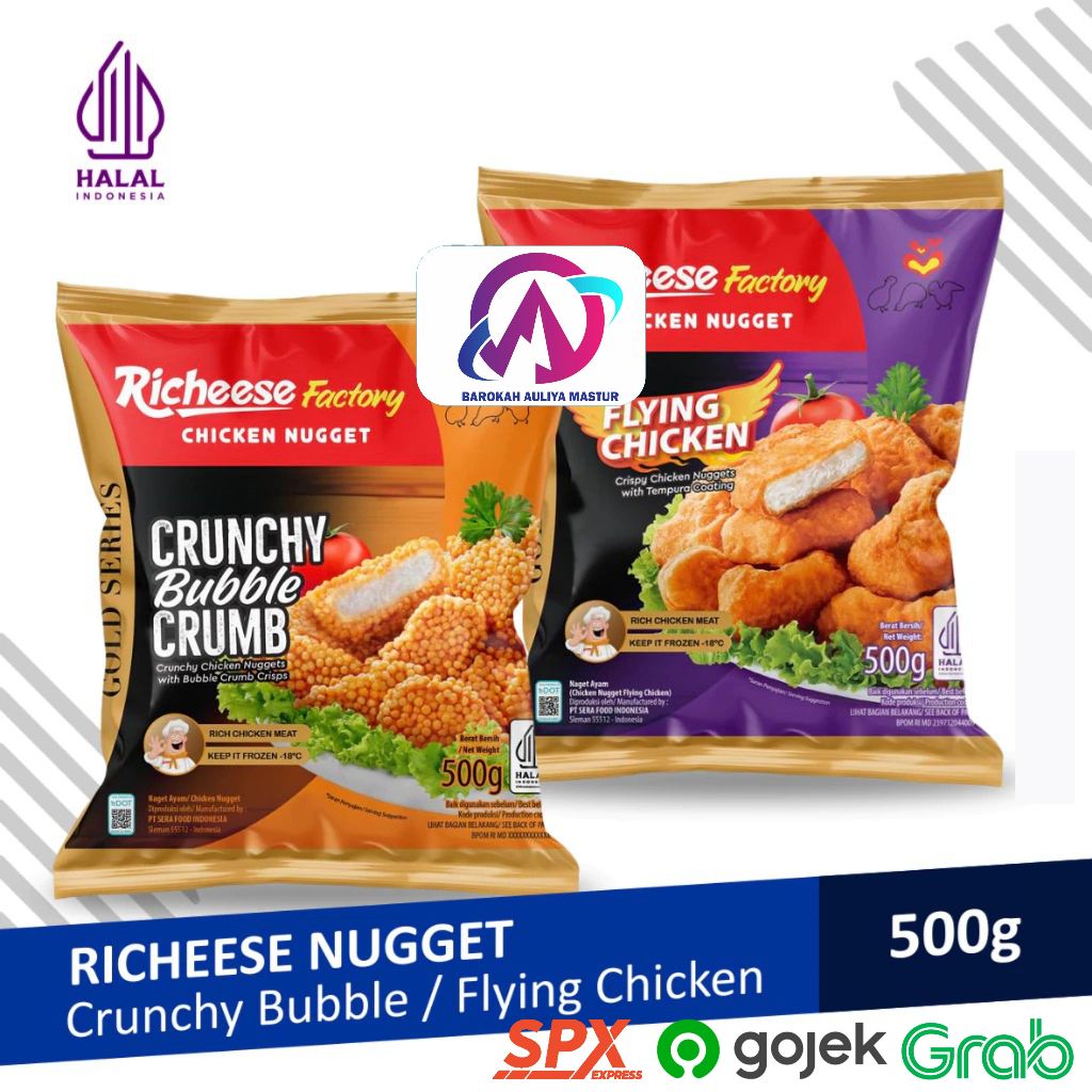 

KIRIM INSTAN Chicken Nugget 500 Gram Richeese Factory Nugget Bubble Crumb BAM Olshop Padang