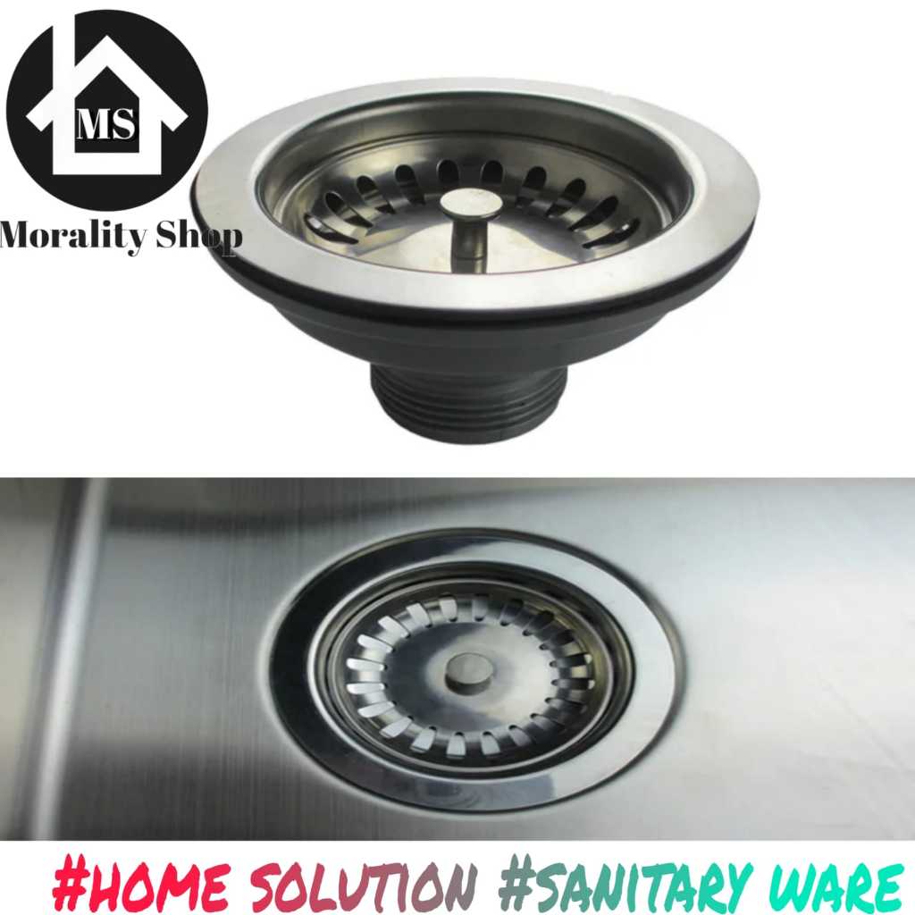 saringan afur bak cuci piring stainless w2 / kepala afur wastafel cuci piring 11cm