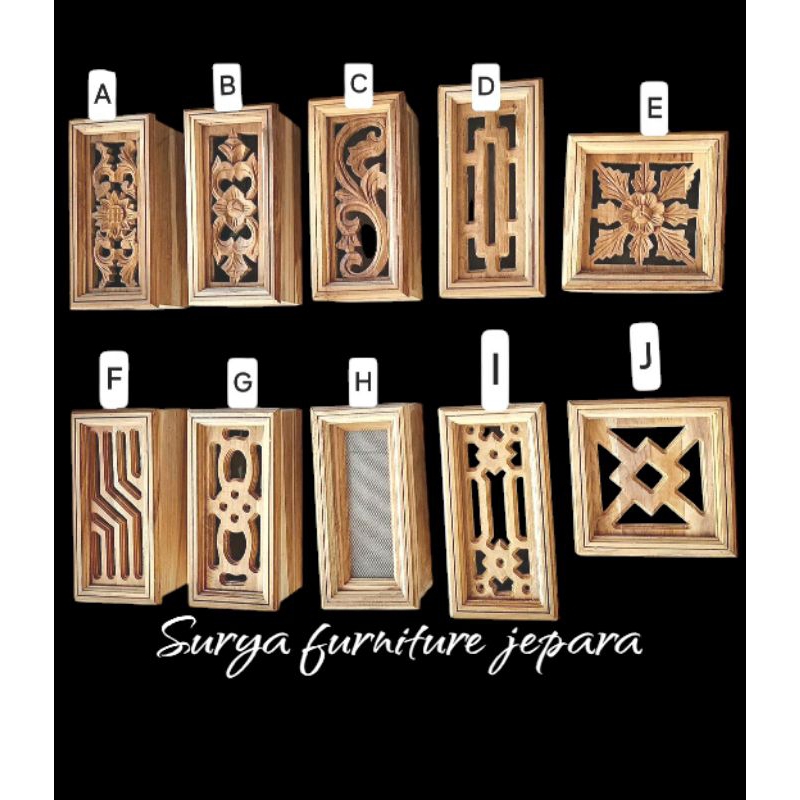 LOSTER KAYU JATI / roster ukir minimalis/ fentilasi lubang angin