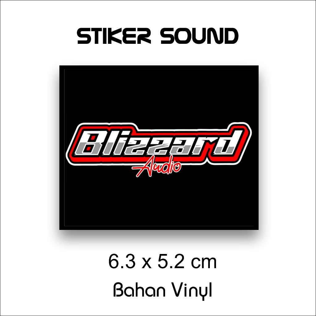Stiker Sound Blizzard Audio Bahan Vinyl satuan