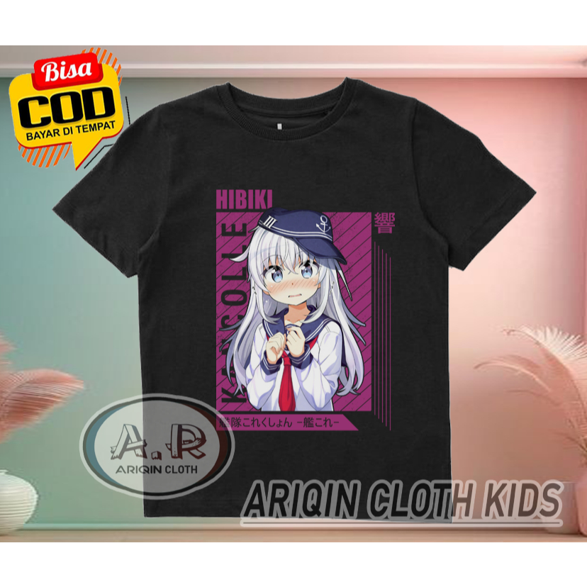 Kaos Baju Anak anime gon kancolle hibiki