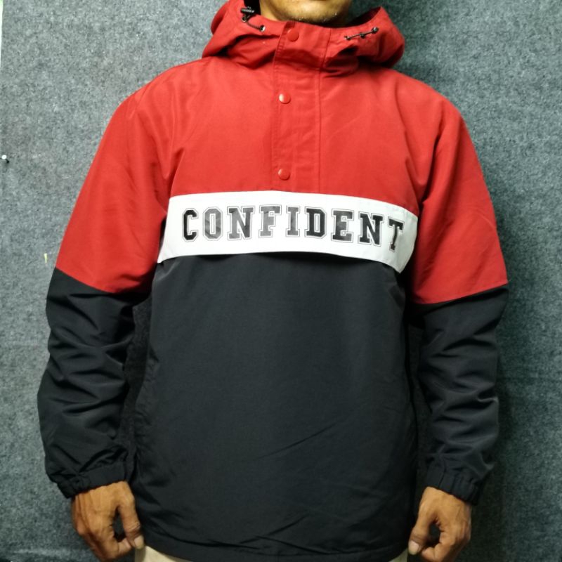 jaket halfzip anorak ugiz 3tone