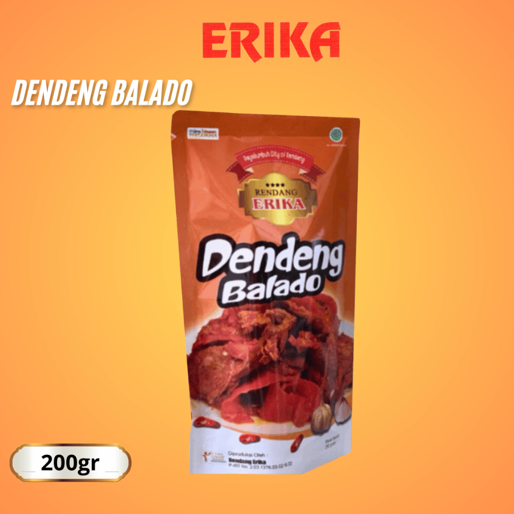 

ERIKA - Dendeng Lambok Balado Merah 250 gr Daging Sapi khas Minang by Rendang Erika