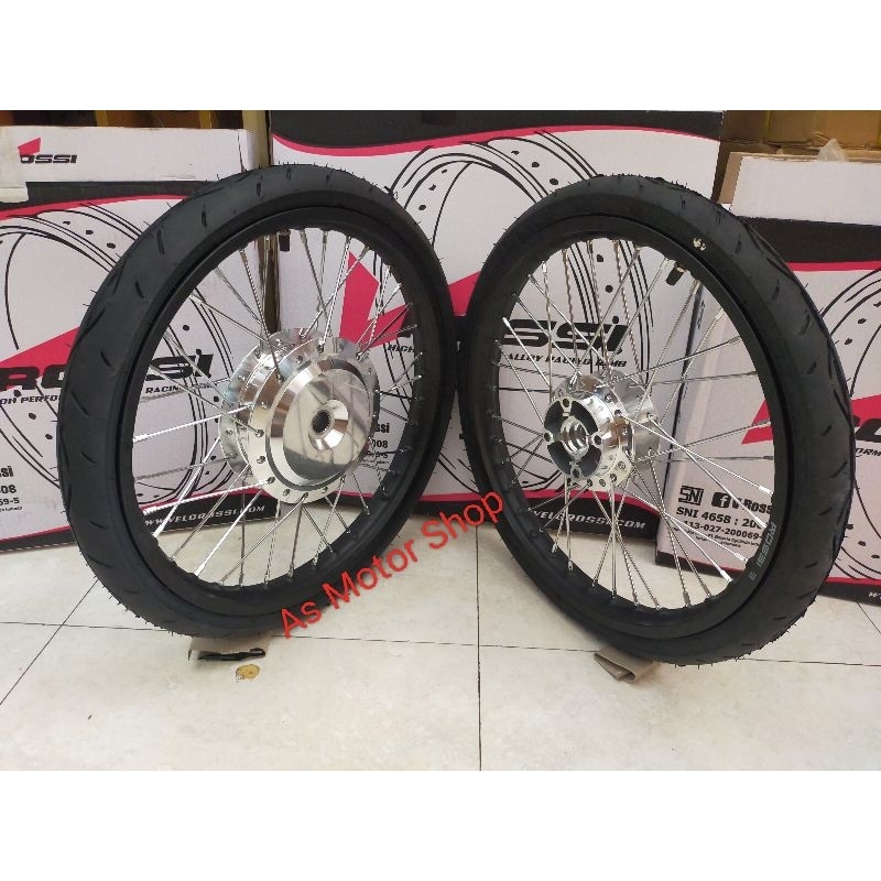 velg set rossi 140 - 160 ring 17 tromol set plus ban vario110 beat scoopy Genio space Mio j Fino115 