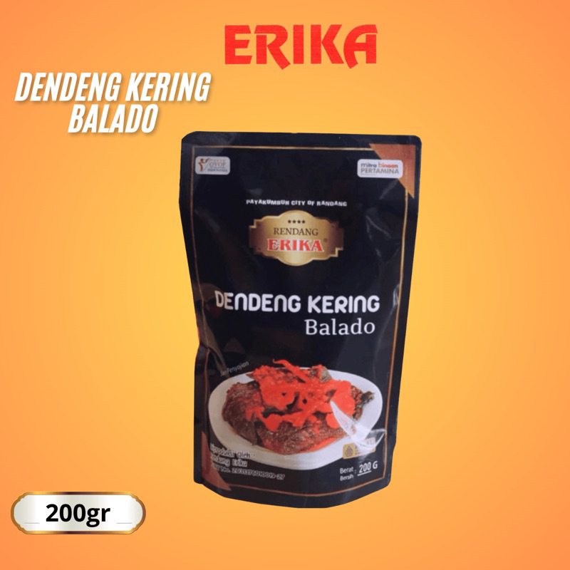 

ERIKA - Dendeng Kering Balado Merah 200gr Daging Sapi khas Minang by Rendang Erika