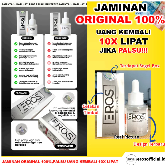 Eros Tetes Pria Perkasa Original - EREMAX Eros Dewa Cintamu