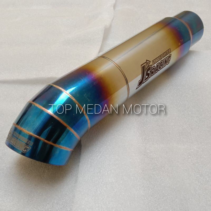 KNALPOT RACING MOBIL DIESEL FULLSTAINLESS TAILPIPE  JS RACING BLUE