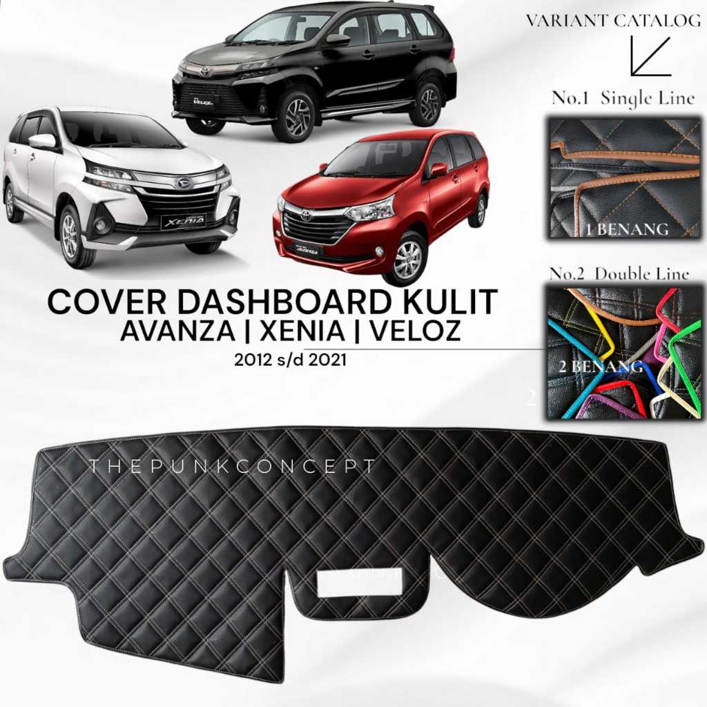 Cover Dashboard Kulit Toyota AVANZA VELOZ XENIA Aksesoris Pelindung Dasbor Mobil Interior