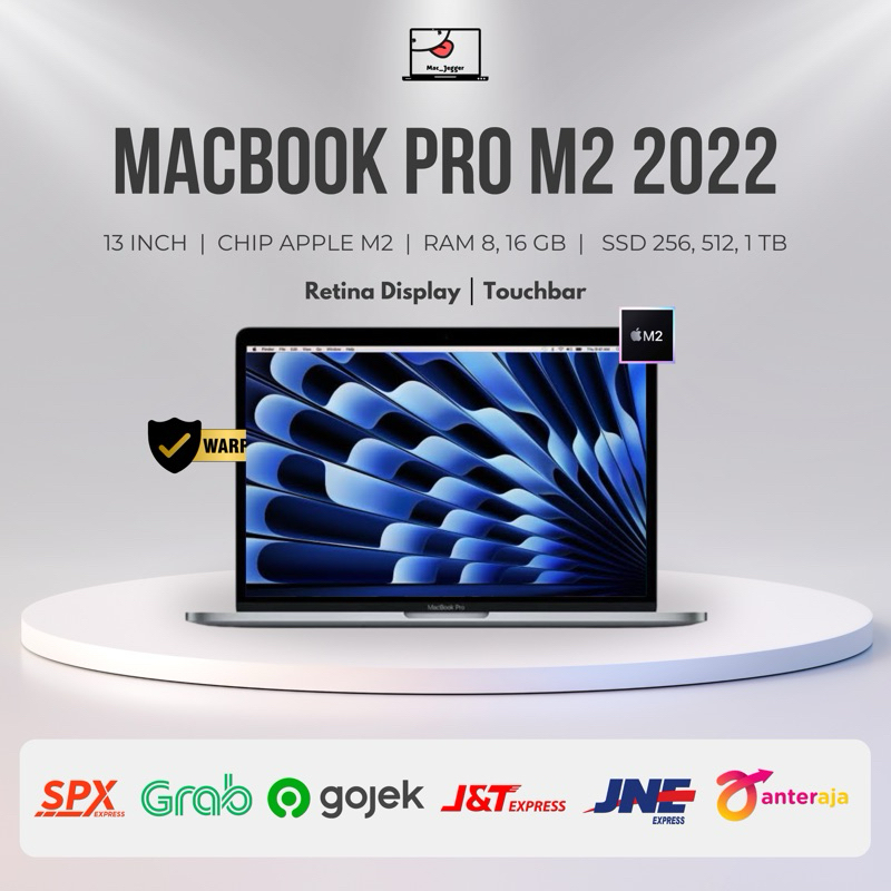 Macbook Pro 13inch M2 2022 RAM 8 GB | 16 GB | SSD 256 GB | 512 GB | 1 TB