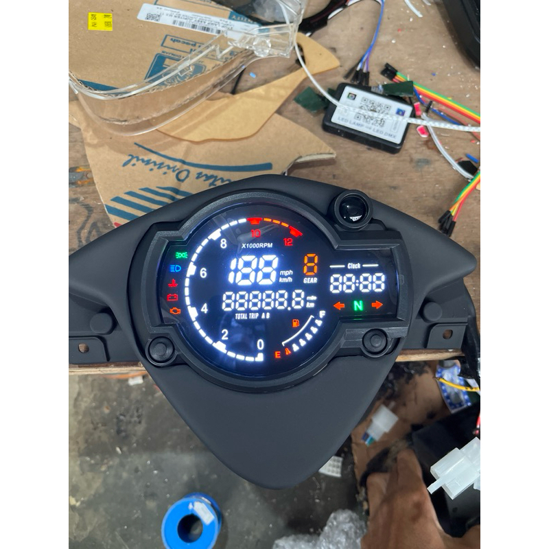 SPEEDOMETER CUSTOM DIGITAL MIO SOUL KARBU
